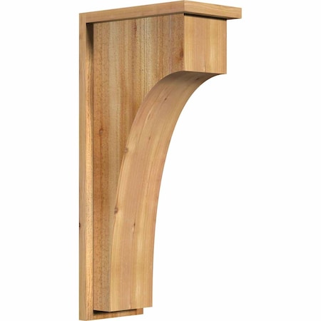 Huntington Rough Sawn Corbel w/Backplate, Western Red Cedar, 8"W x 14"D x 30"H